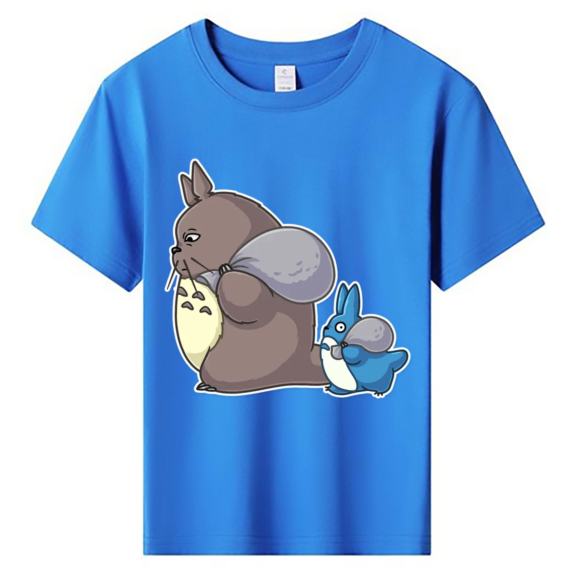 （画像用） となりのトトロ 草壁メイ 草壁サツキ My Neighbor Totoro Satsuki Kusakabe Mei Kusakabe 綿100％キッズTシャツ（フロントプリント）